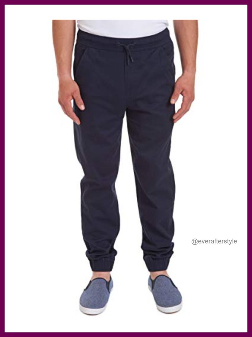 Men's Nautica Uniform Jogger Pants Pull-On Tapered Stretch Woven